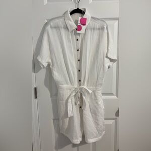 White NEW Romper with tags XL, smoke free home